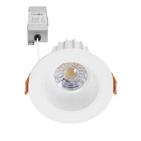 Maxxima 2in ultra-thin downlight front view with anti-glare lighting.