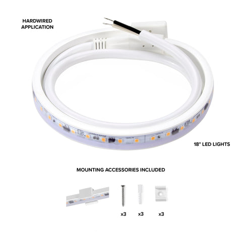 Maxxima 3000K warm-white LED strip for inviting task lighting