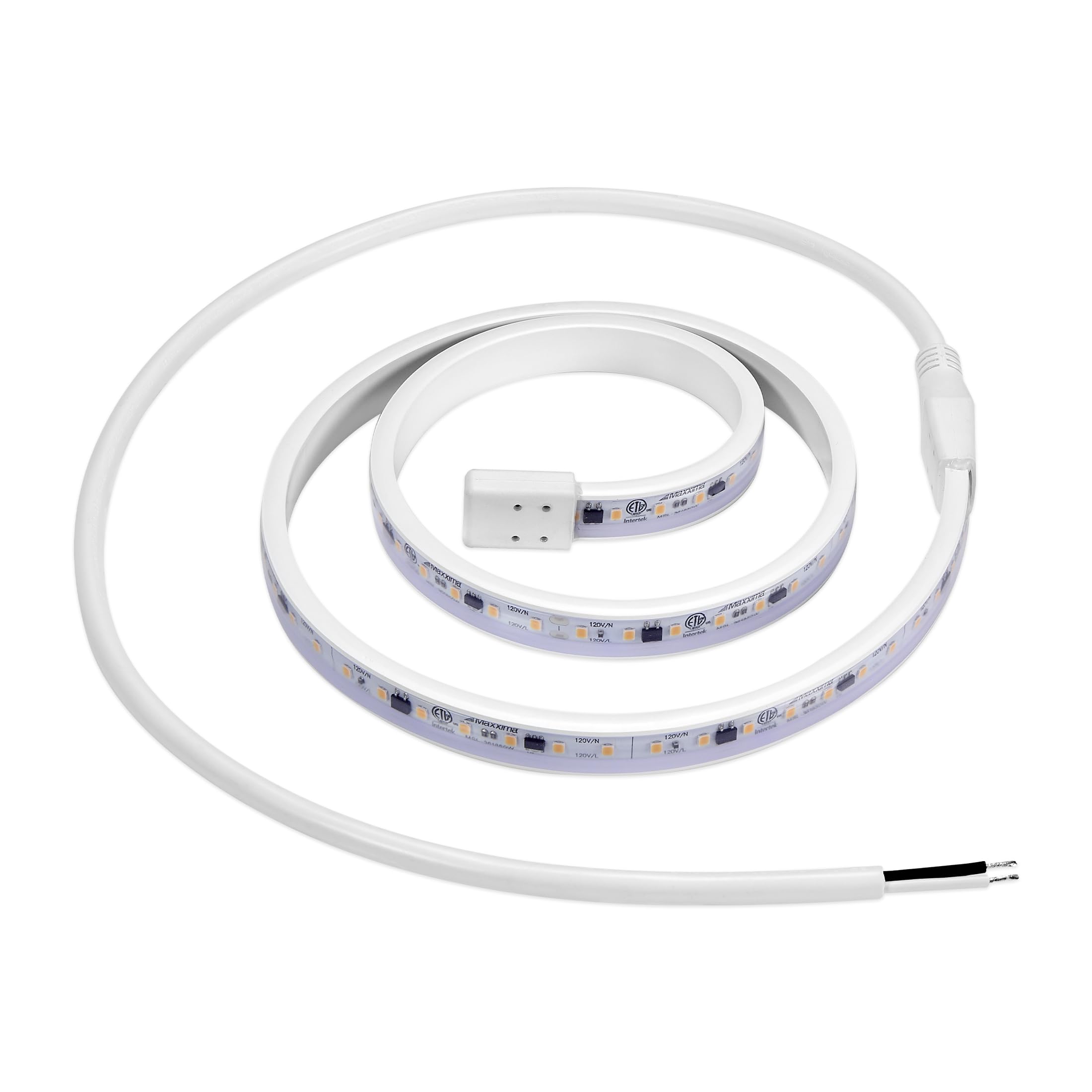 Maxxima slim-profile 36in LED under-cabinet light in tight coves