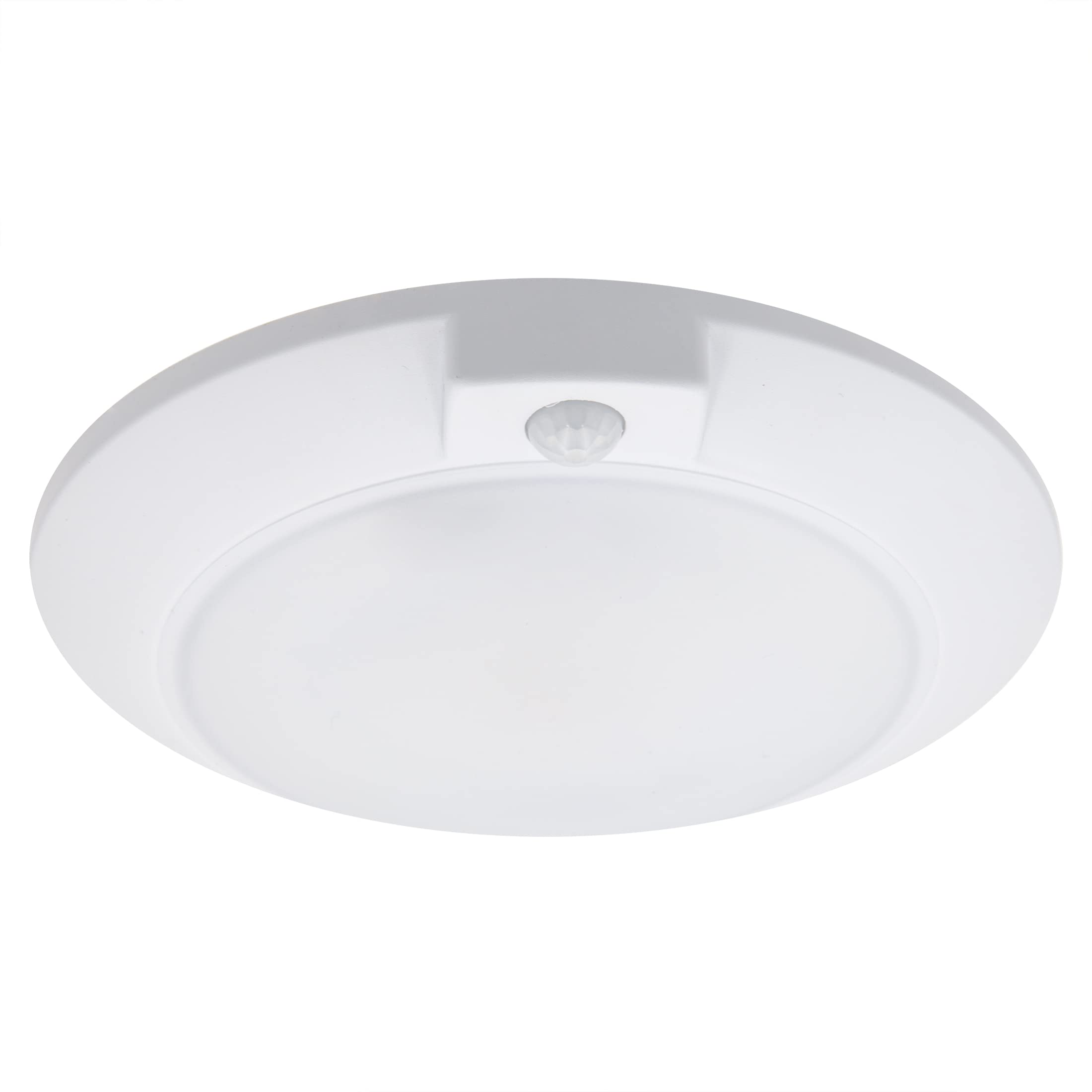 Maxxima 6in round motion sensor light ceiling mounted for hands-free illumination.