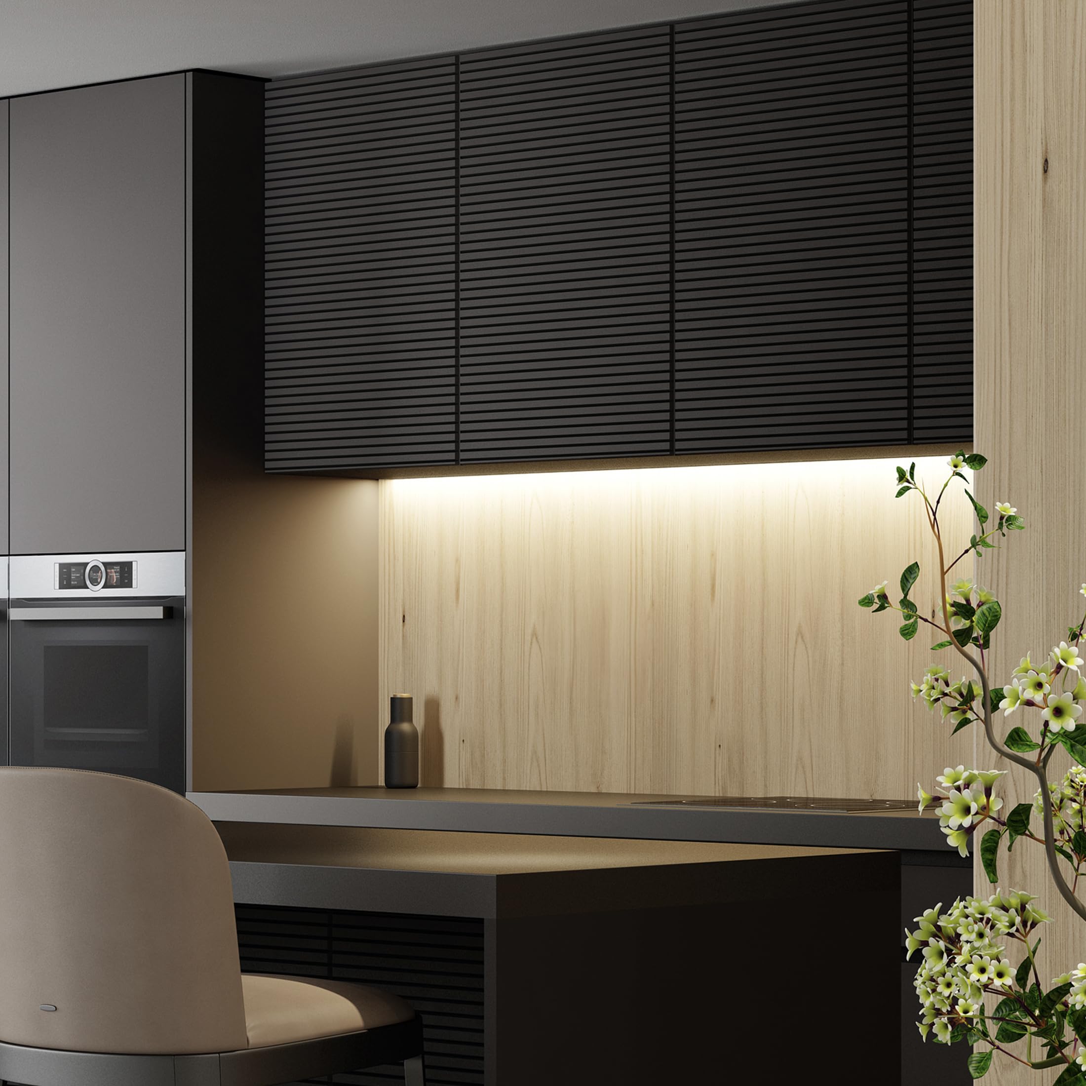 Maxxima 90 CRI rendering ensures colors appear natural under warm light.