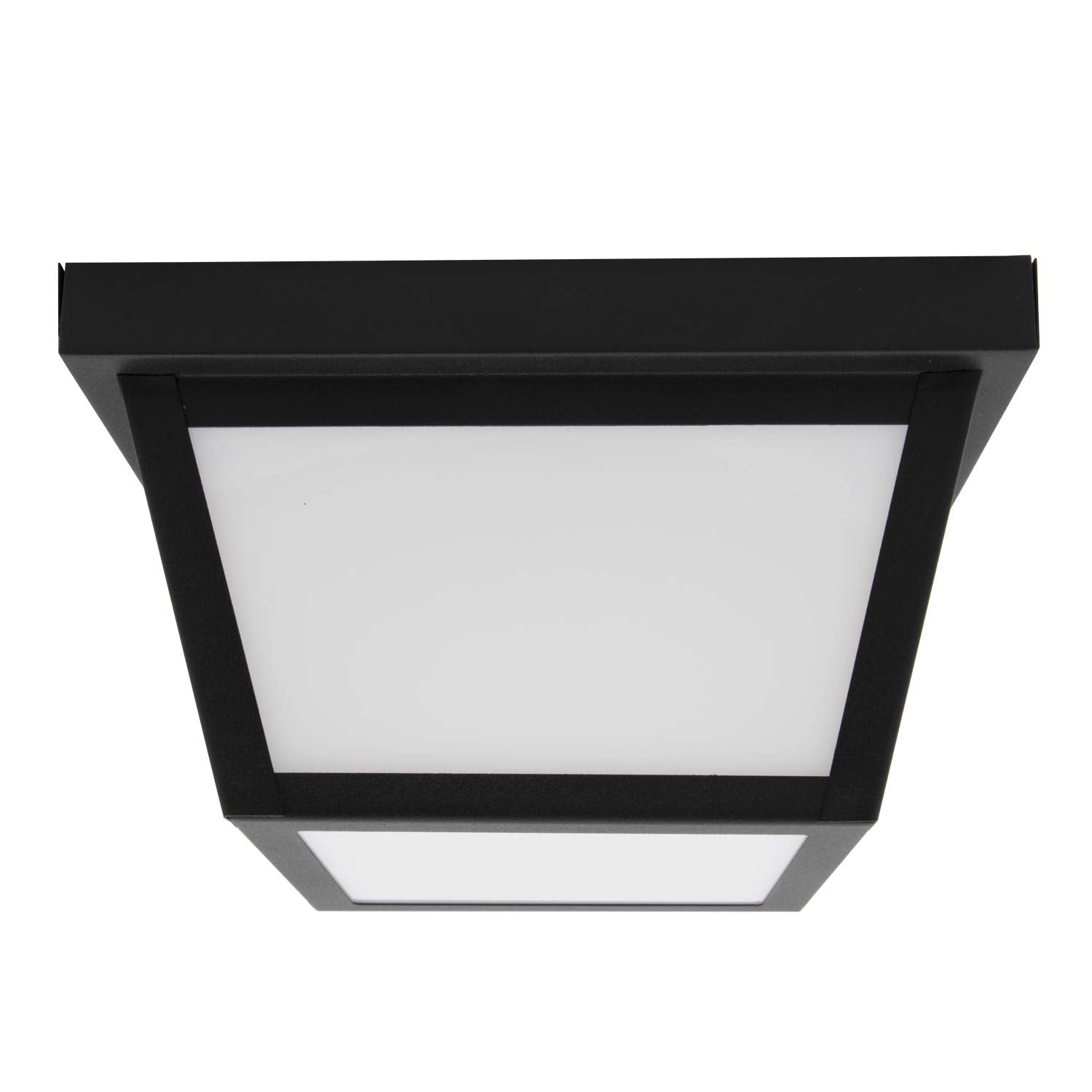 Maxxima 9-inch light side view highlights versatile ceiling mounting for porches and decks