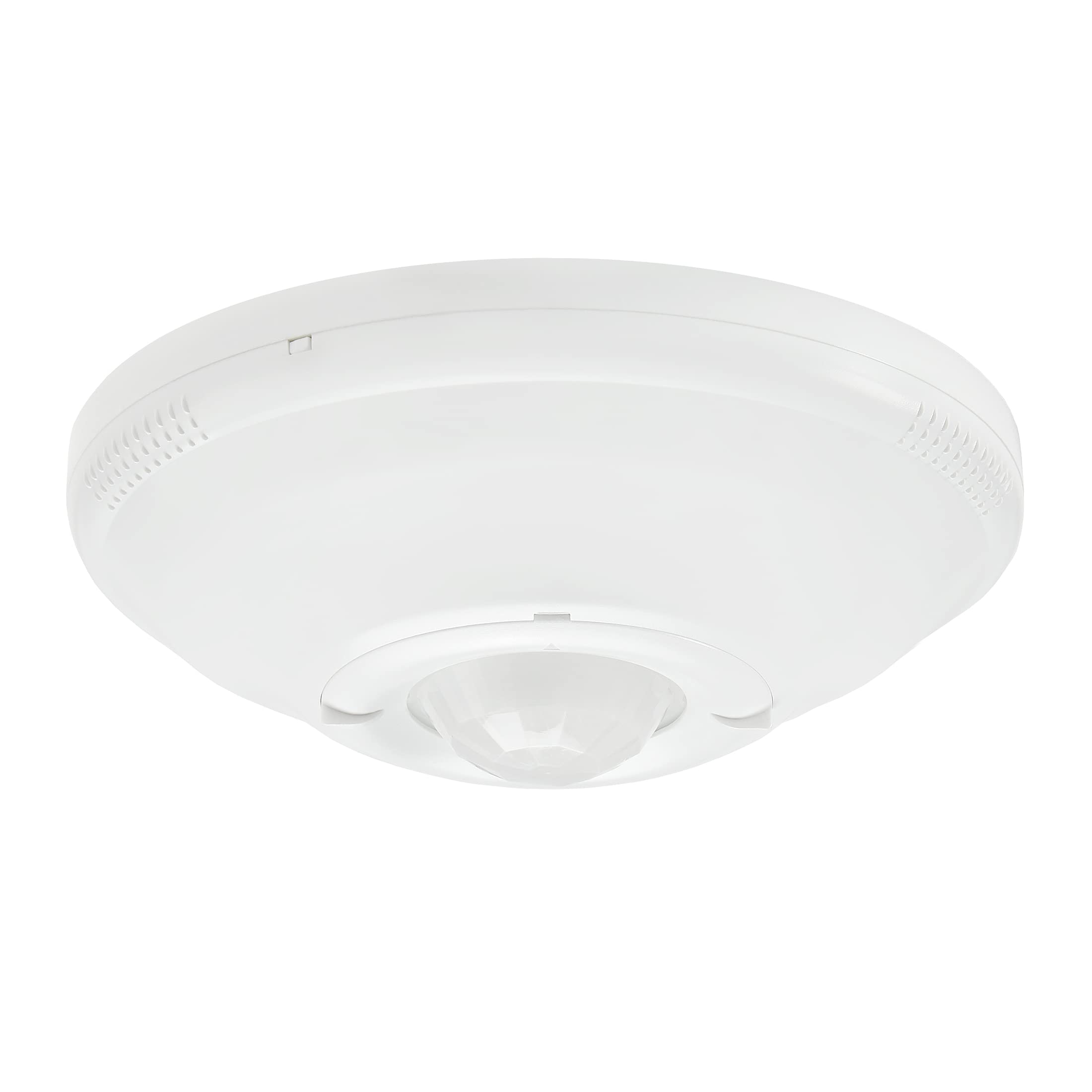 Maxxima ceiling-mount 360° PIR sensor close-up for hands-free lighting control