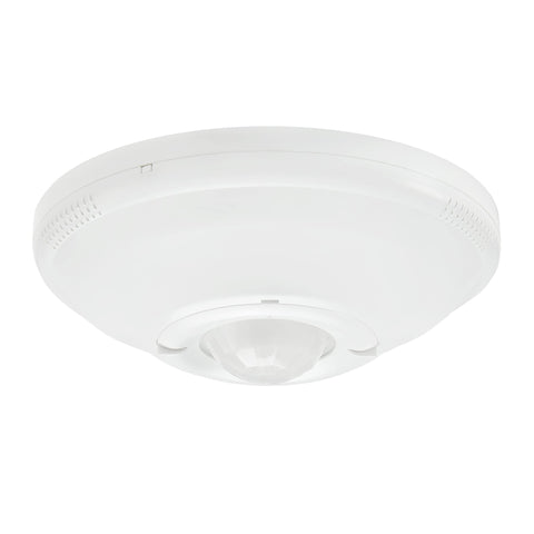 Maxxima ceiling-mount 360° PIR sensor close-up for hands-free lighting control