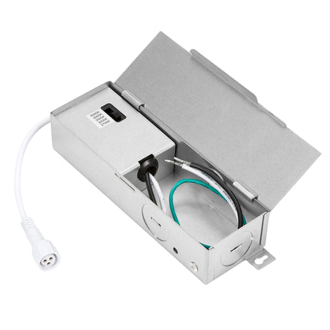 Maxxima compact trim and housing yields a modern ceiling look.