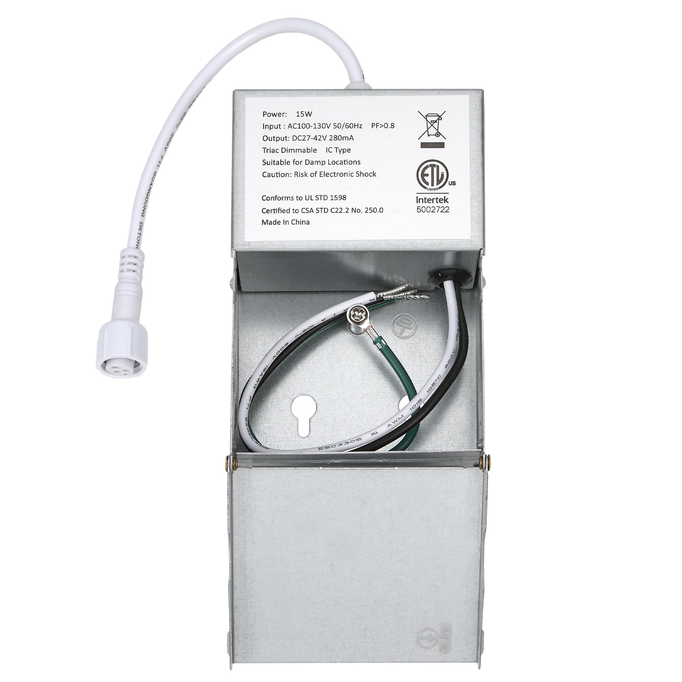 Maxxima dimmable LED downlight compatible with standard dimmers.