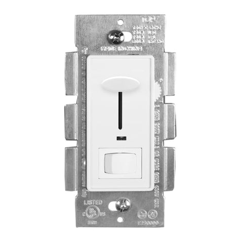 Maxxima dimmer switch supports 3-way and single-pole configurations for flexible wiring