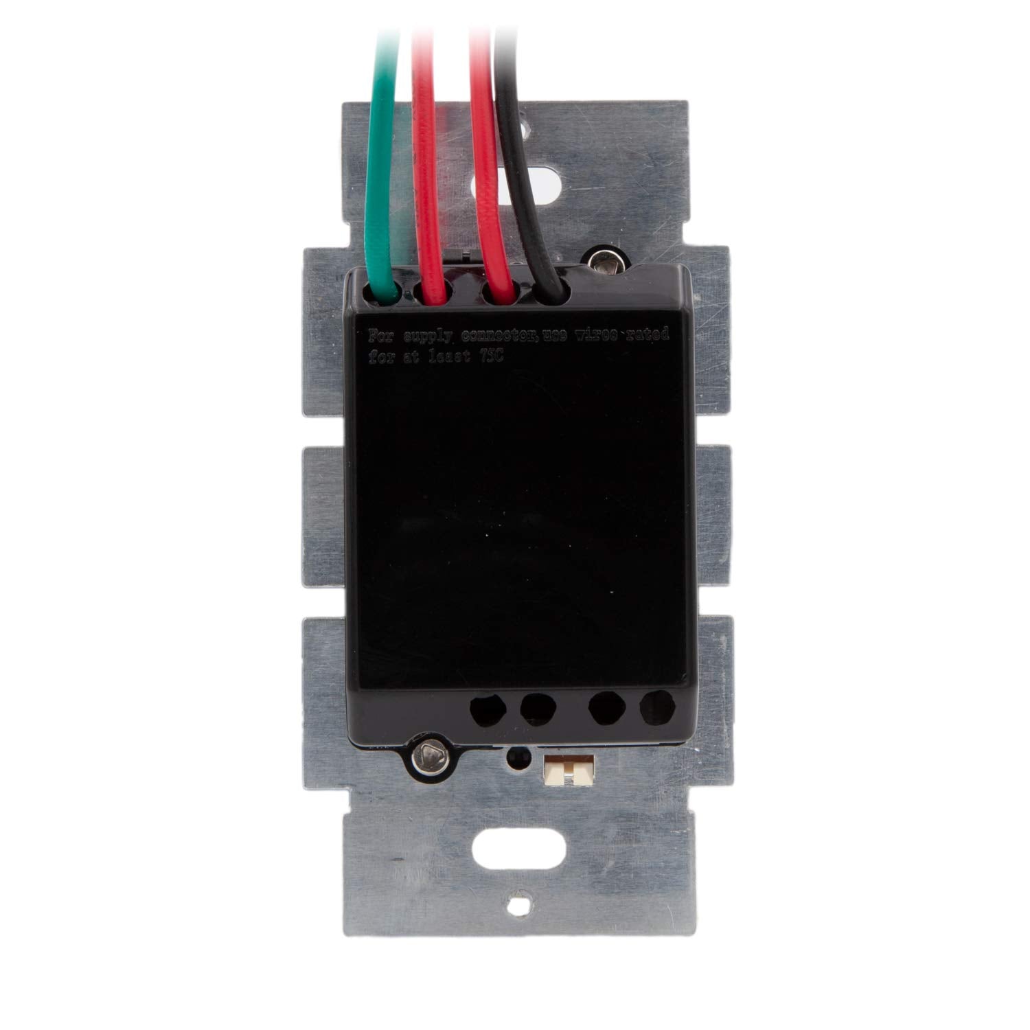 Maxxima dimmer switch installed in-wall for enhanced room ambiance control