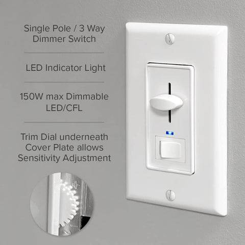Maxxima dimmer compatible with LED and CFL dimmable lamps