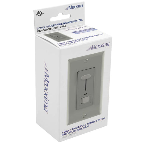UL-listed Maxxima dimmer switch ready for safe home use