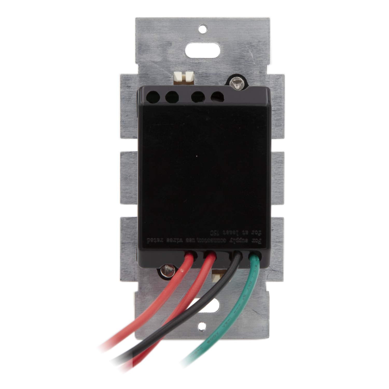 Gray wall plate included with Maxxima dimmer for a clean installation