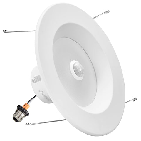 Maxxima 5in retrofit downlight side view highlighting compact installation.