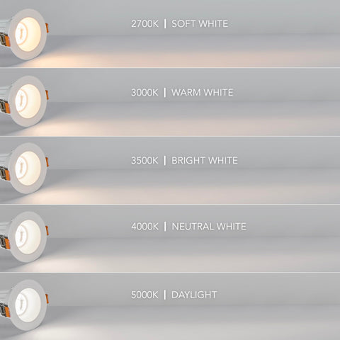 Maxxima downlight featuring 5 CCT switch for flexible mood lighting.