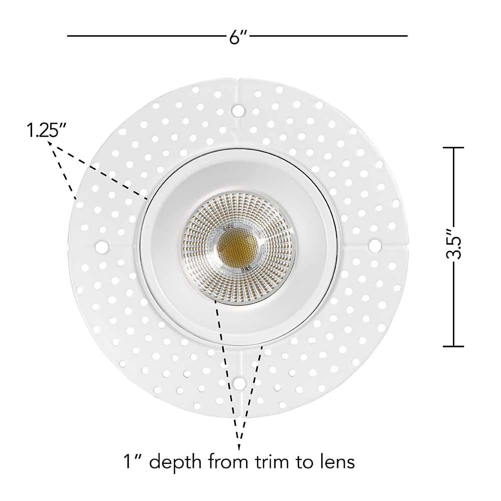 Maxxima frameless slim design blends with ceiling for a clean aesthetic