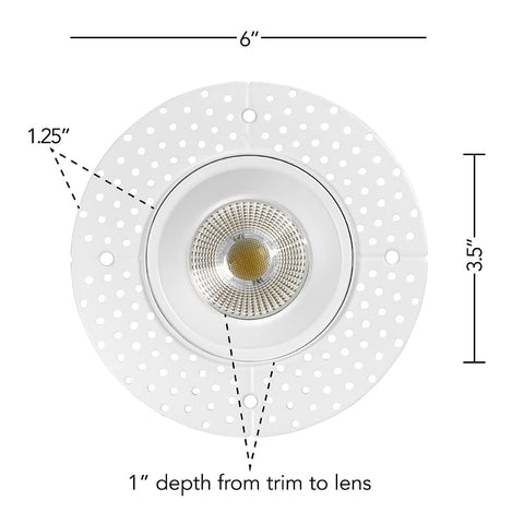 Maxxima frameless slim design blends with ceiling for a clean aesthetic