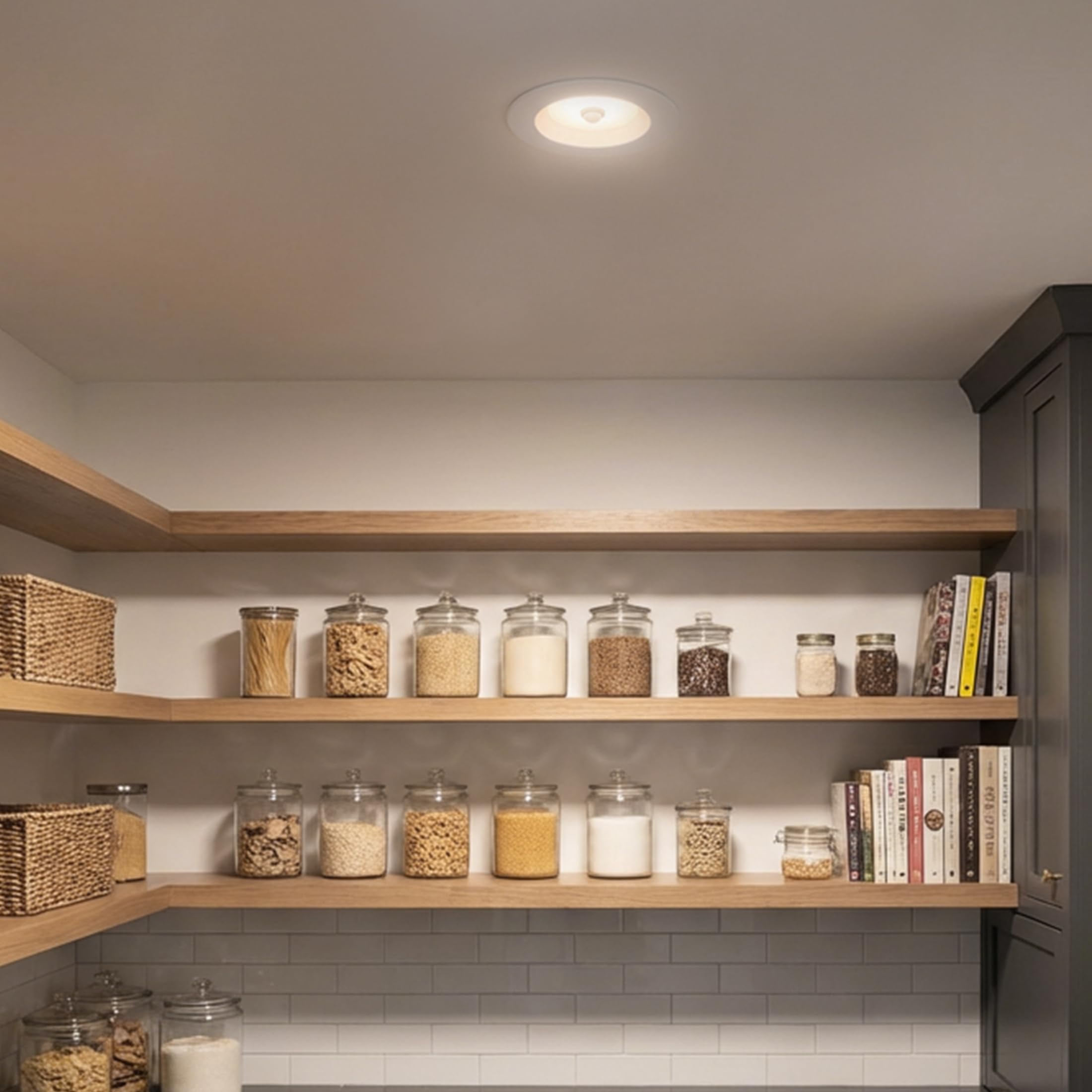 Maxxima wet-rated downlight suitable for kitchen and bathroom areas.