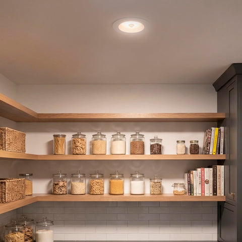 Maxxima wet-rated downlight suitable for kitchen and bathroom areas.