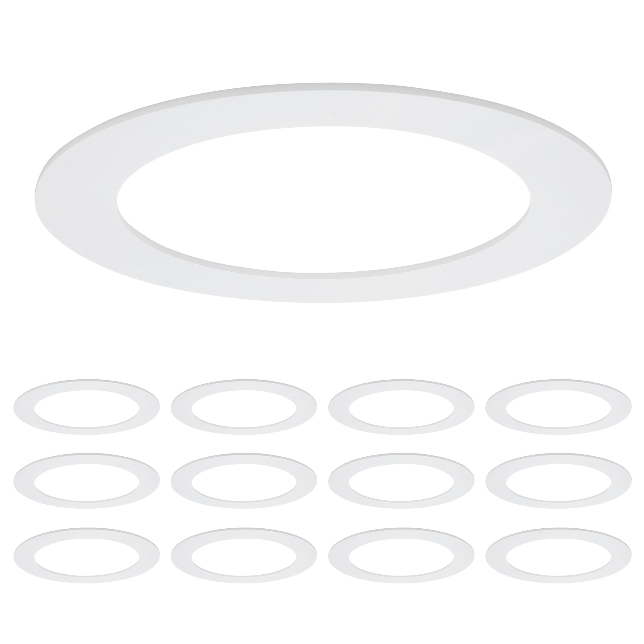 Maxxima goof rings show outer diameter 8.6 inches for recessed lights