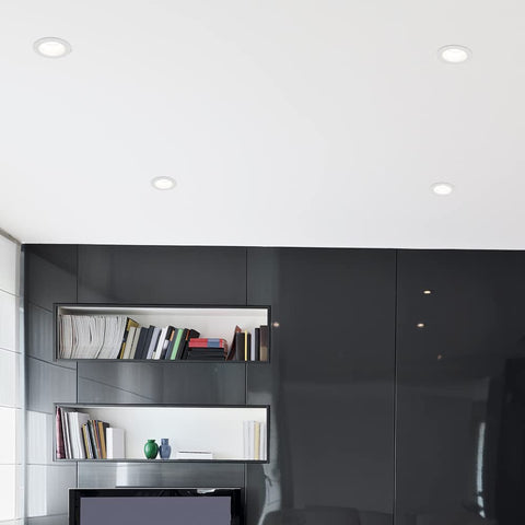 Maxxima IC-rated downlight with included J-box for easy installation.