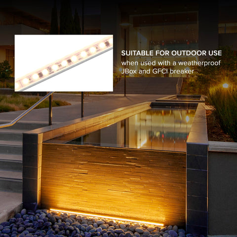 Maxxima lighting suitable for indoor and outdoor use in coves.