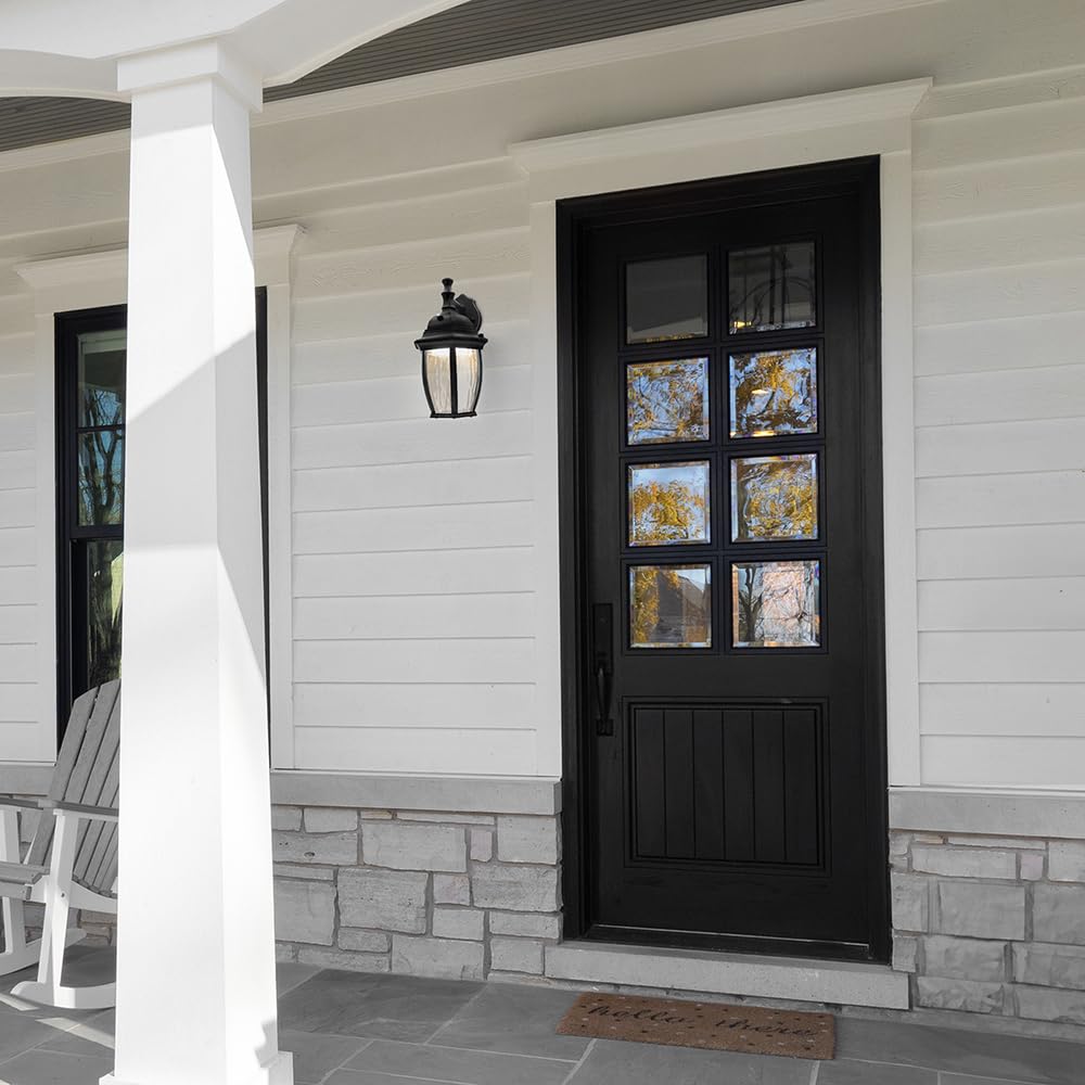 Maxxima LED outdoor wall light dimensions 6.6 by 11.7 by 8 inches for fit