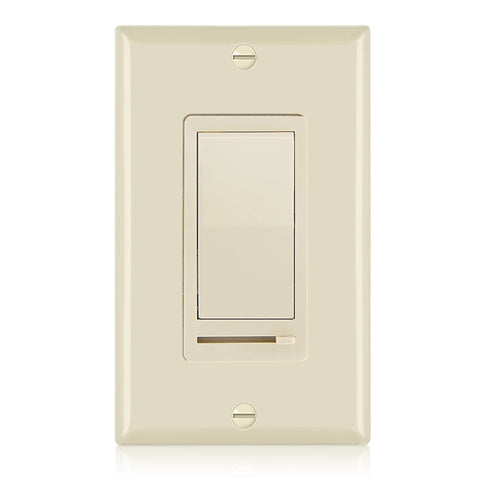 Maxxima LED slide dimmer switch front view showing precise dimming control
