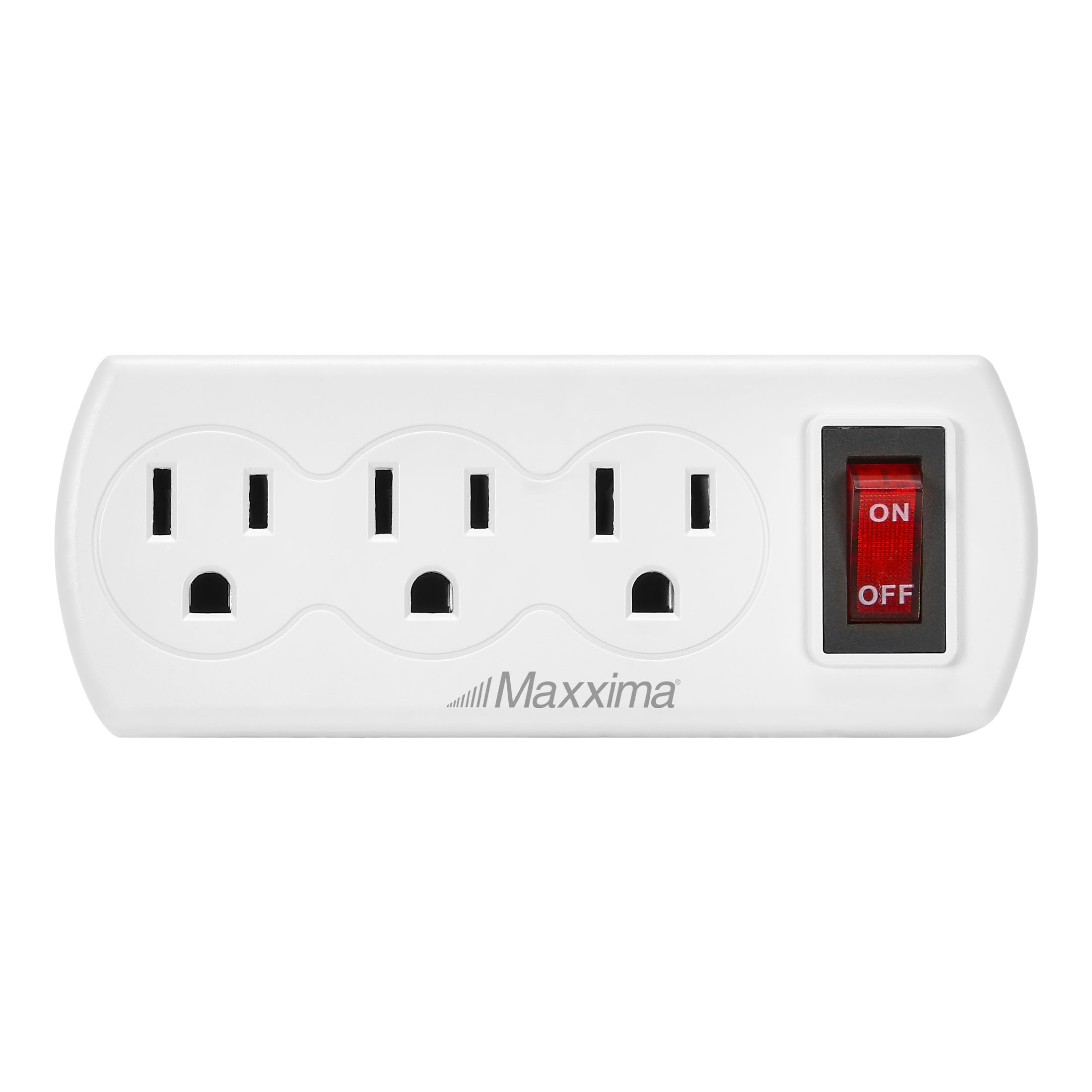 Maxxima on-off switch wall tap demonstrates easy power control for connected gear.