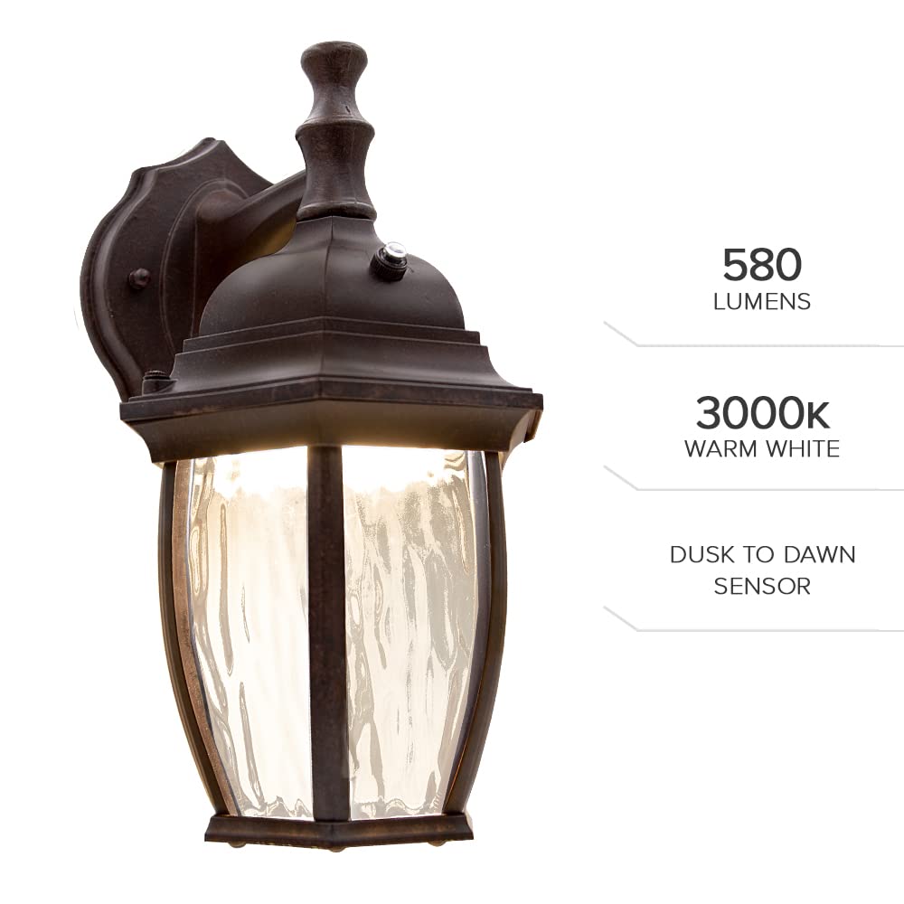 Maxxima 6.6 inch wide by 11.7 inch tall exterior fixture enhances entryways.