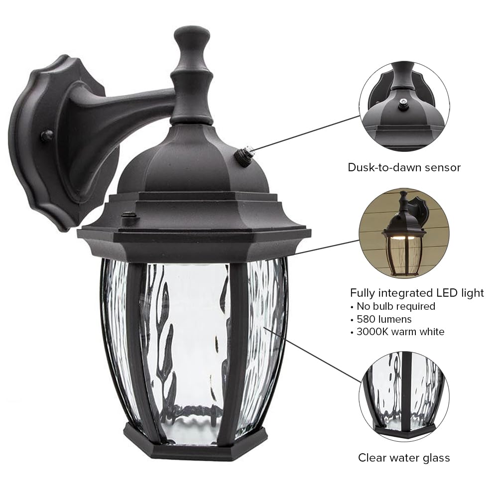Maxxima LED outdoor wall light back plate enables secure and stable installation