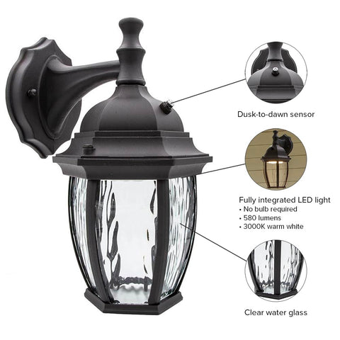 Maxxima LED outdoor wall light back plate enables secure and stable installation