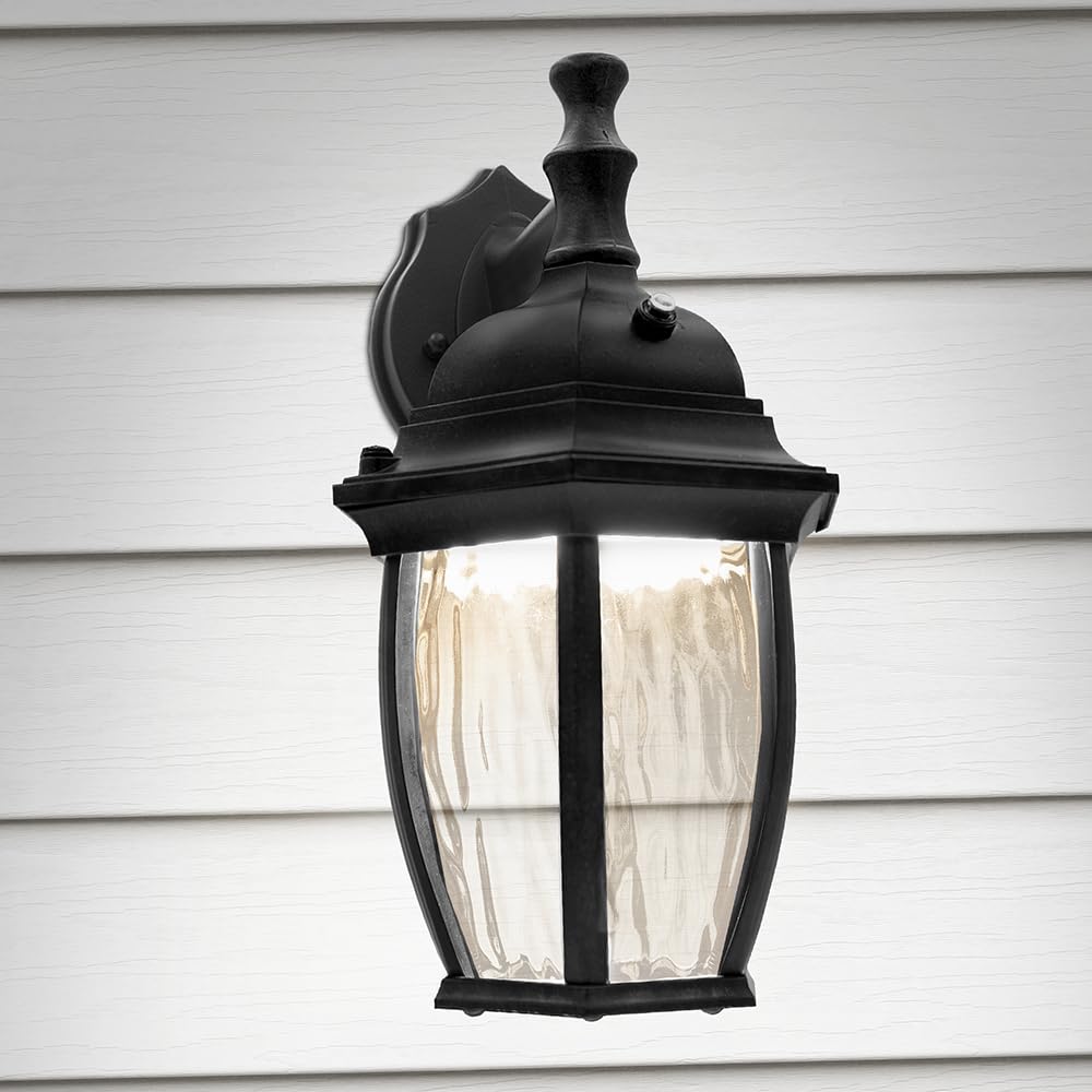 Maxxima LED outdoor wall light black aluminum base offers durable exterior style