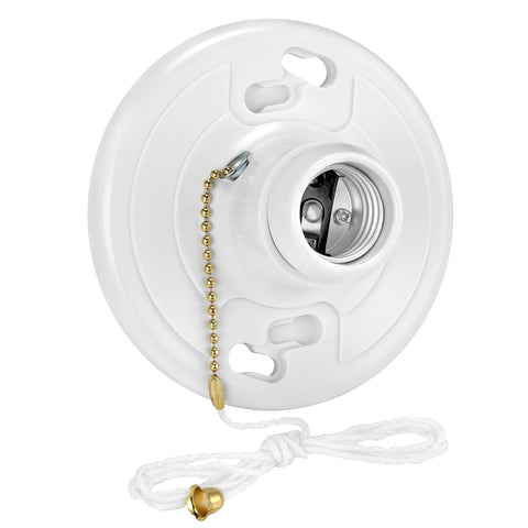 Maxxima lamp holder with versatile bulb compatibility for LED or incandescent.
