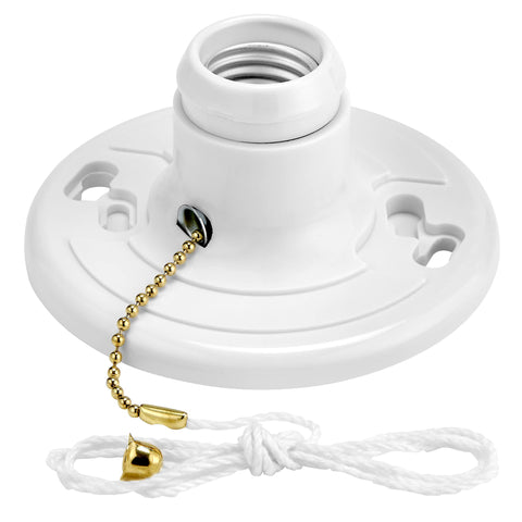 Maxxima lamp holder with E26 socket accepts LED and incandescent bulbs.