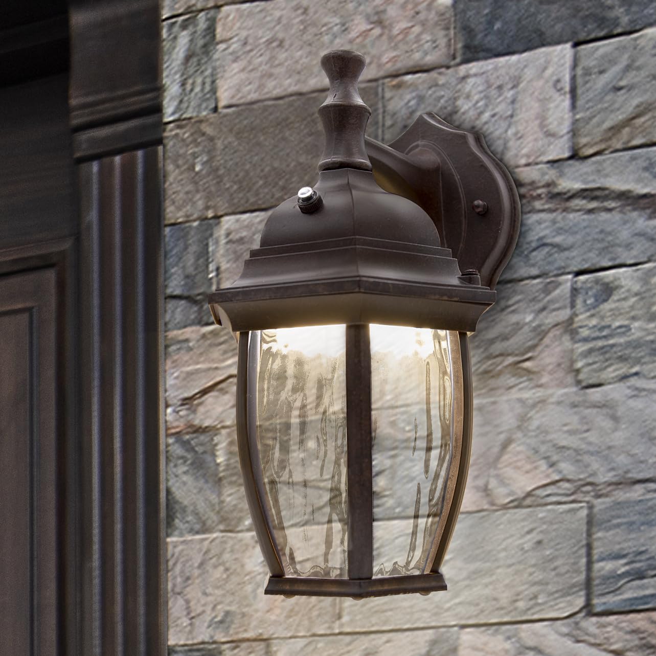Maxxima porch light comes with a three-year warranty for outdoor reliability.