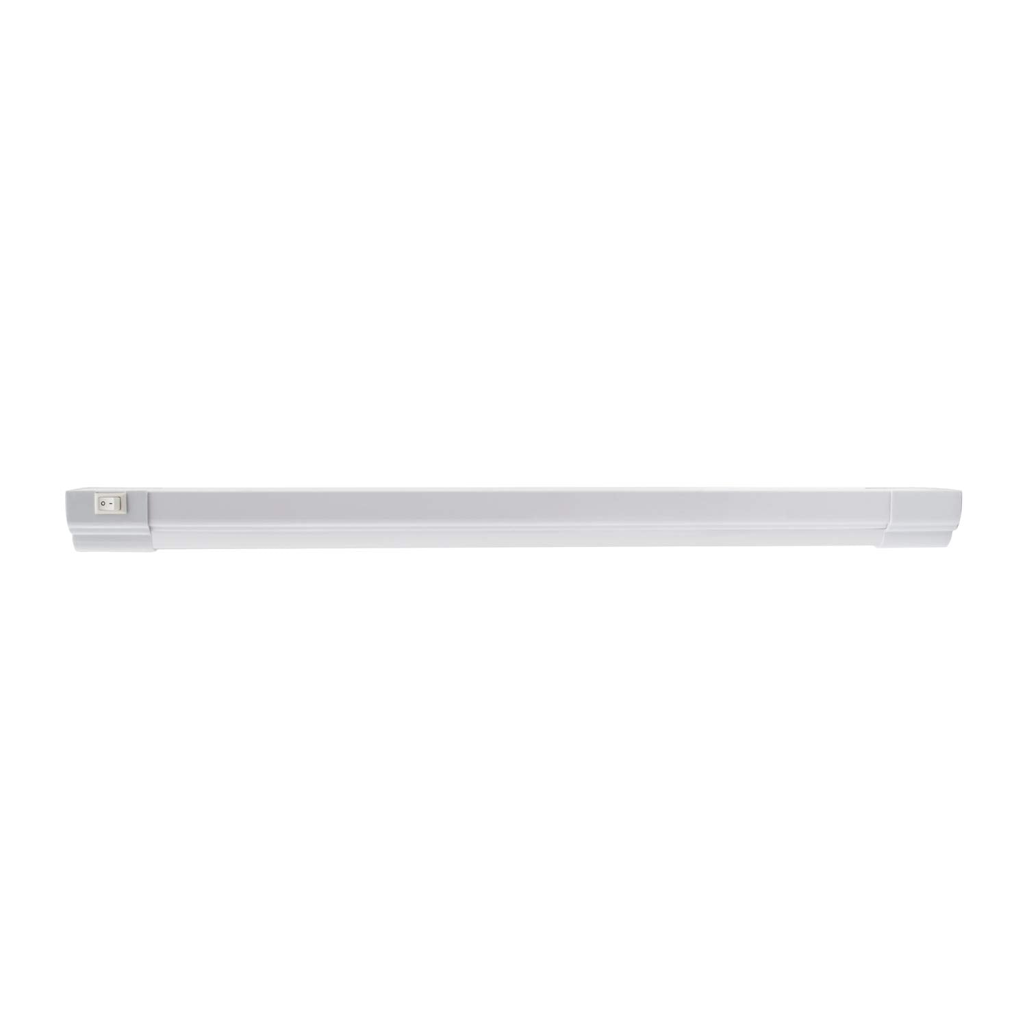 Maxxima under-cabinet light with 3000K warm white glow for kitchen prep.