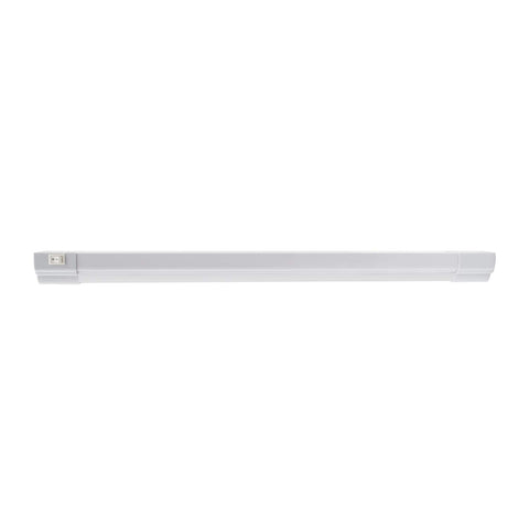 Maxxima under-cabinet light with 3000K warm white glow for kitchen prep.