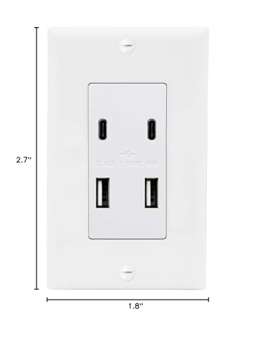 Maxxima USB receptacle outlet UL Listed for reliable daily use.