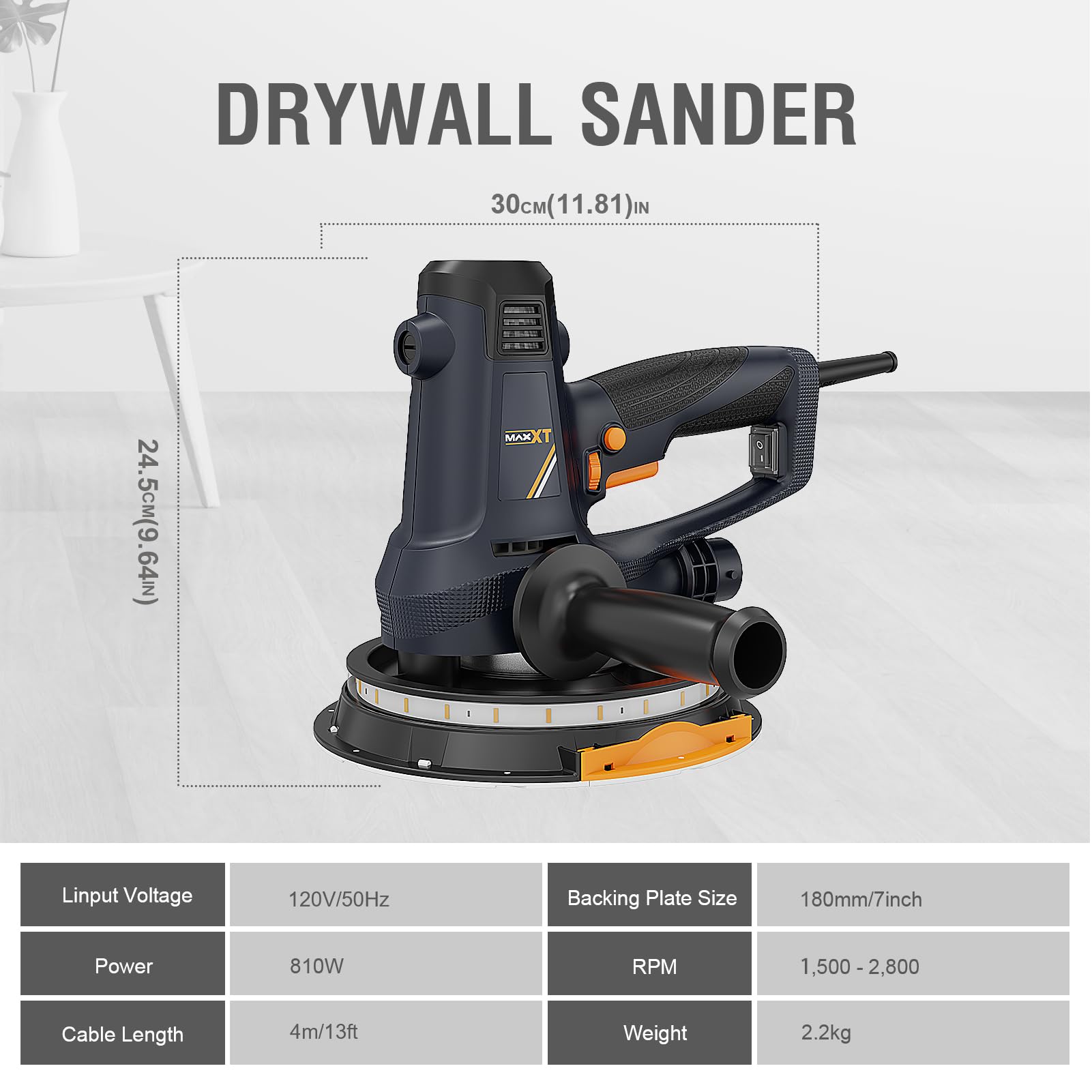 MAXXT rough sanding mode for quick flattening of surfaces.