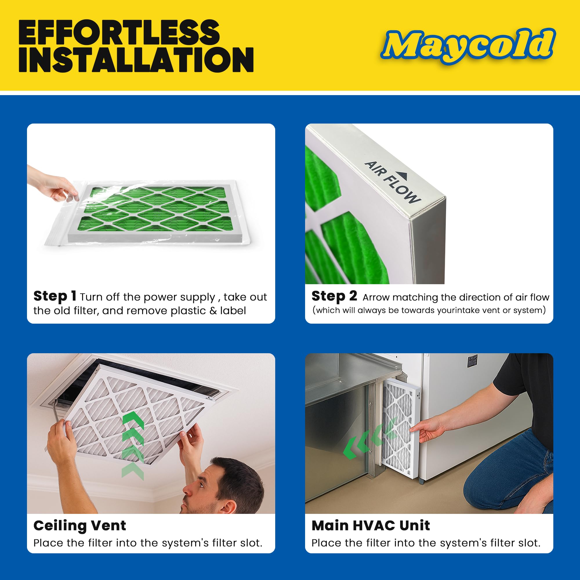 Clean air concept with Maycold improving air quality in living spaces.