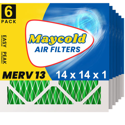 Maycold MERV13 air filter with precise size 13.70 x 13.70 x 0.75 inches