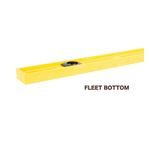MAYES 10100 level edge shows molded 1/8 and 1/16 inch graduations.