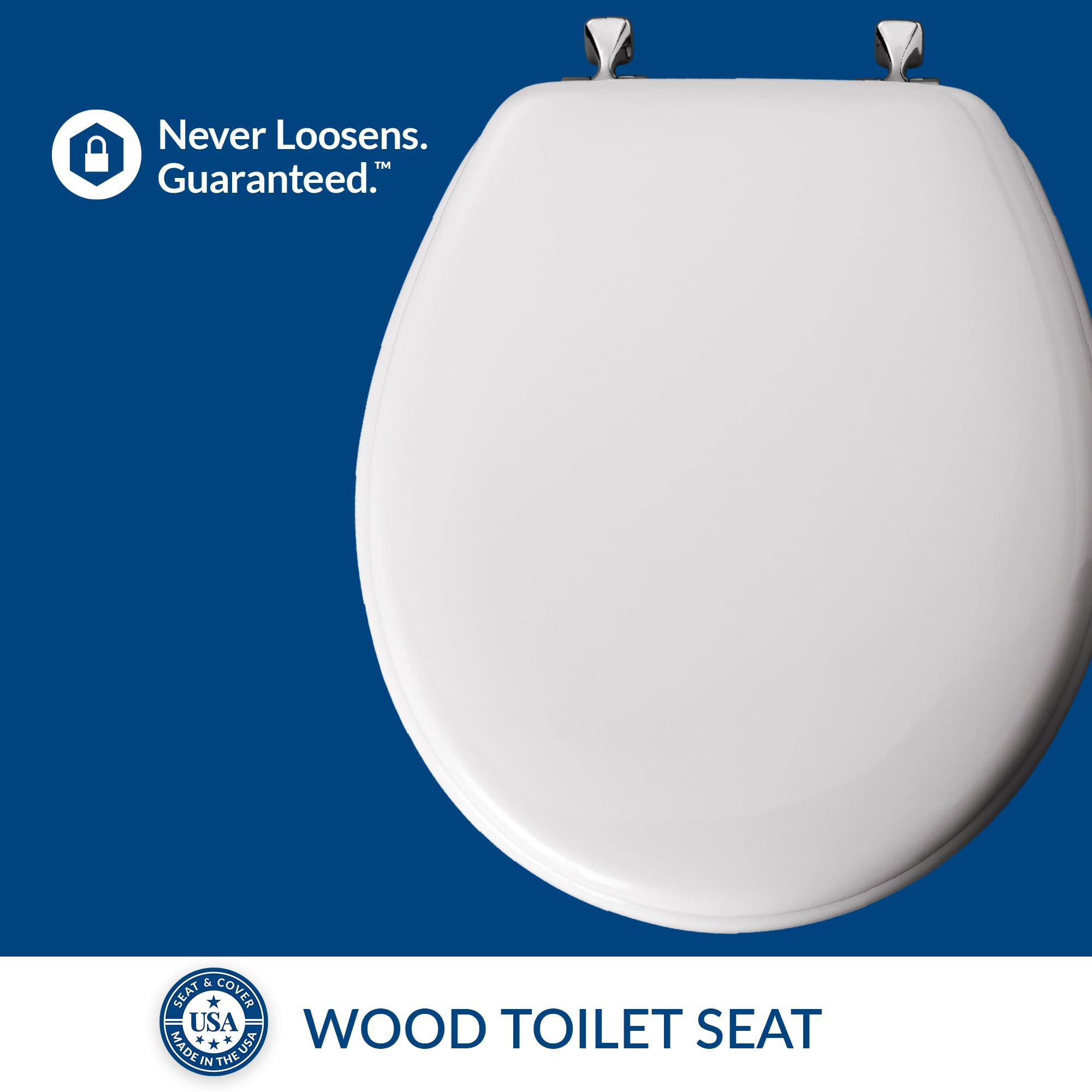 Mayfair Edgewater enameled wood finish provides a high-gloss, scratch-resistant surface.