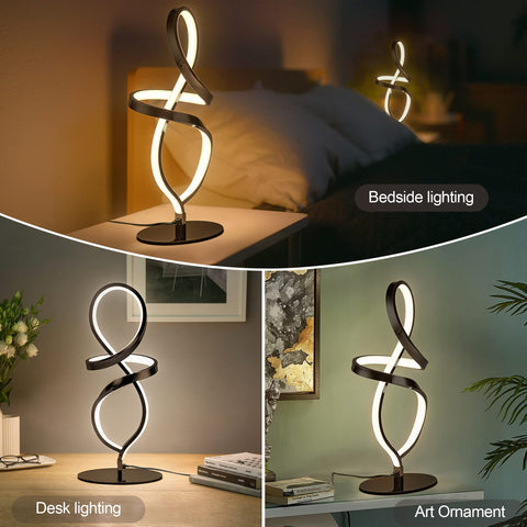 Mayful bedside lamp with stepless dimming switch for customizable brightness.