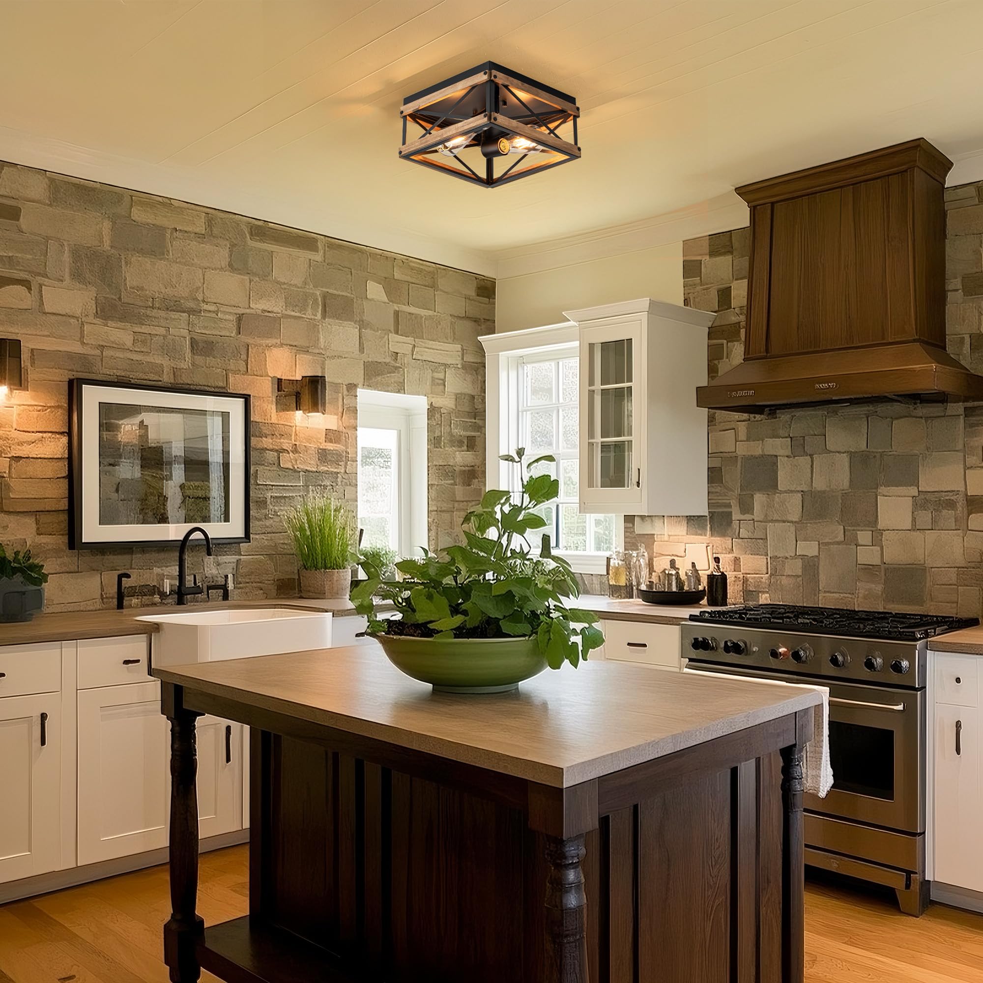 Mayful close-to-ceiling fixture suited for bedrooms with soft lighting