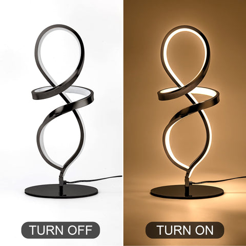Mayful contemporary black table lamp complements modern living rooms and bedrooms.