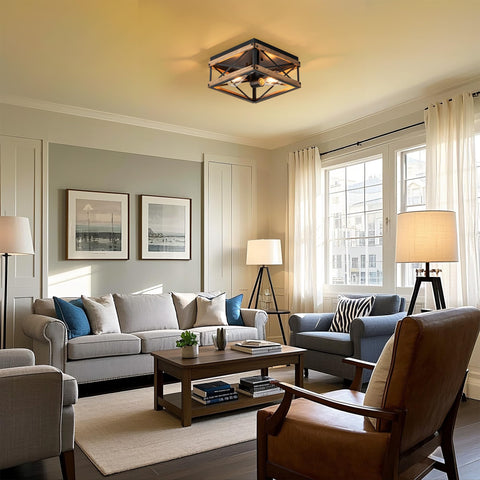 Mayful dimmable 2-light fixture for living room ambiance