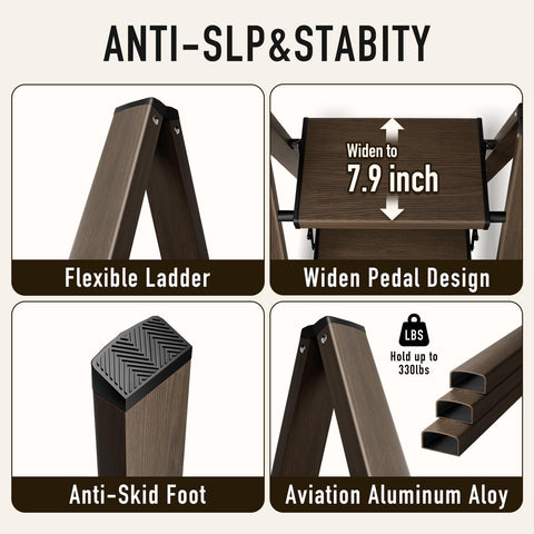 Mayi Plus 2 Step Ladder folded compact for storage