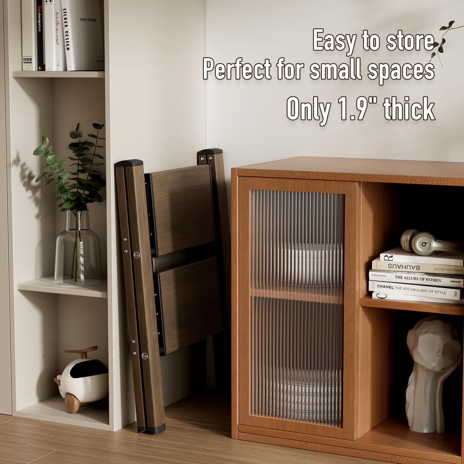 Mayi Plus 2 Step Ladder in kitchen for high cabinet access
