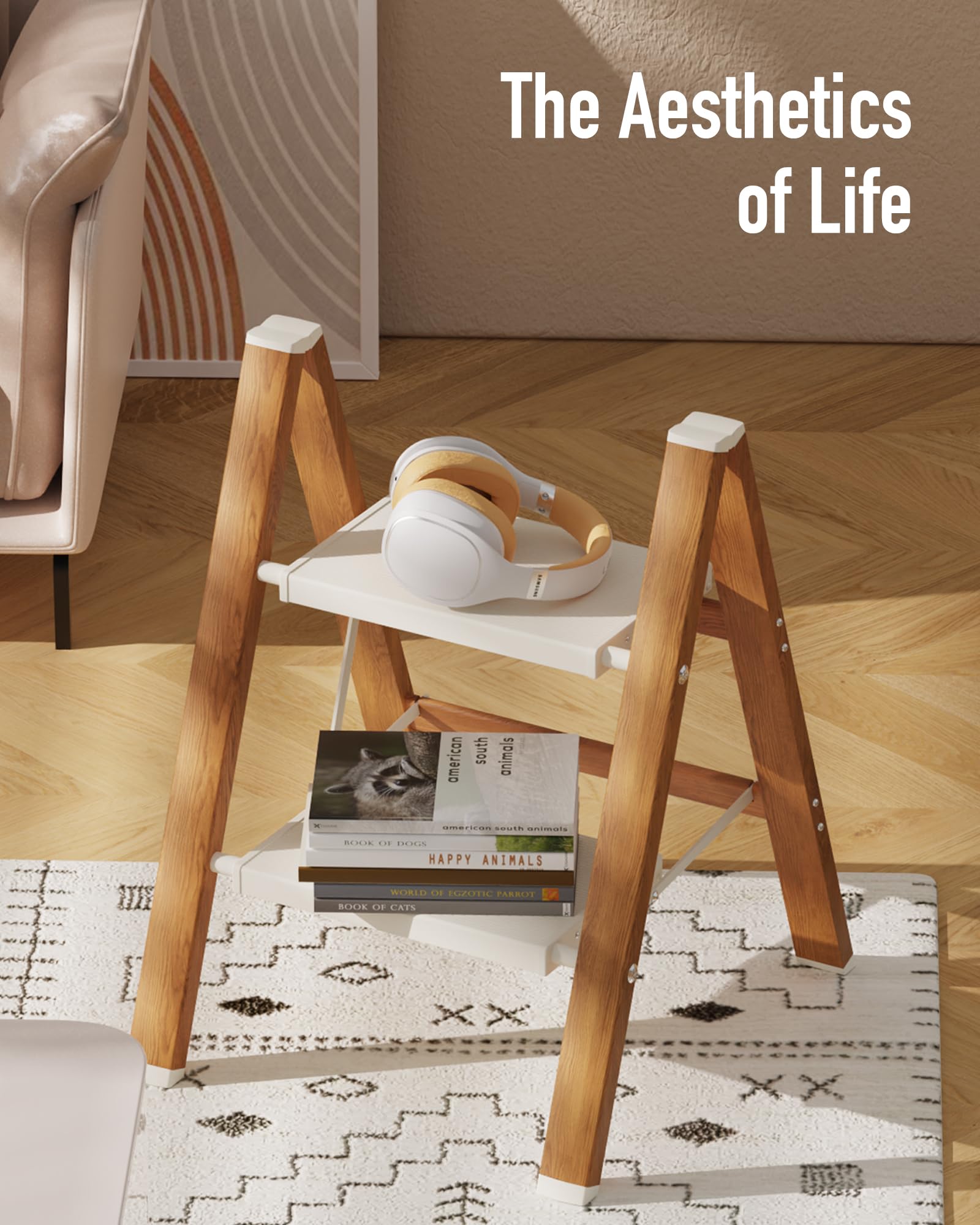 Mayi Plus ladder wide anti-slip steps improve footing during kitchen tasks