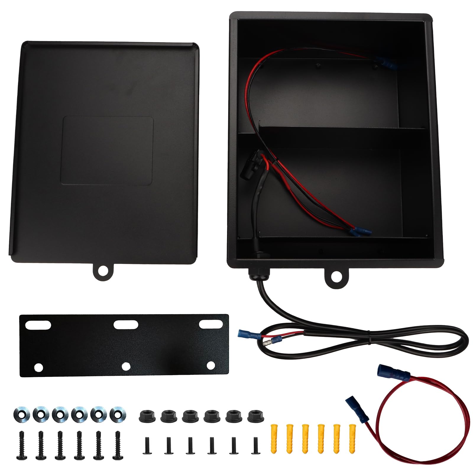 MAYICHUAN steel battery box side view safeguards batteries in outdoor installations.